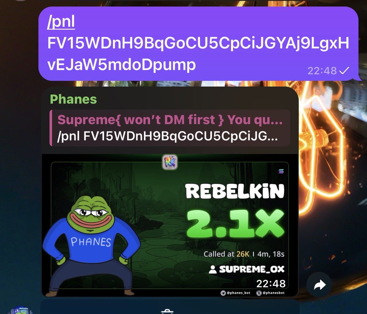 Supreme_ox1's tweet photo. 2 X from my  on $REBELKIN

FV15WDnH9BqGoCU5CpCiJGYAj9LgxHvEJaW5mdoDpump https://t.co/LnFbUARWfv