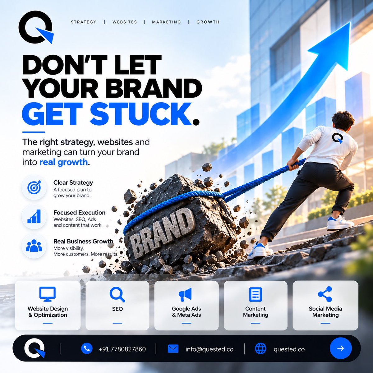 quested_'s tweet photo. 🚨 DON'T LET YOUR BRAND GET STUCK.
🎯 Clear Strategy
⚡ Focused Execution
📈 Real Growth
The right strategy moves your business forward.
👉 DM "GROWTH" for an AUDIT
💡 Strategy | 💻 Web | 🔍 SEO | 📊 Ads | 📝 Content | 📱 Social
#Marketing #BrandGrowth #Branding #Quested https://t.co/C47tgEQo53