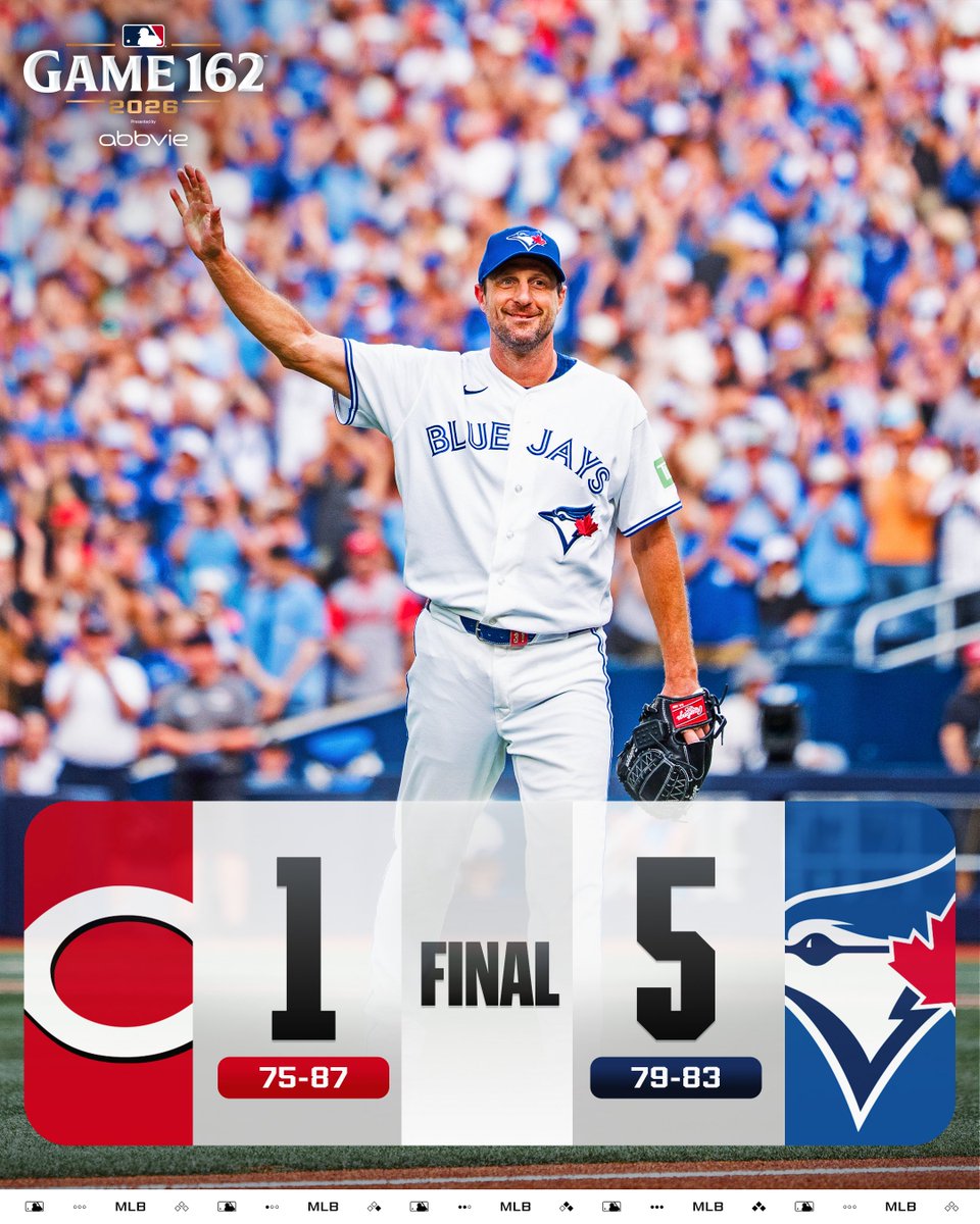 The last win of the @​BlueJays season belongs to Max Scherzer 💙

(MLB x @​AbbVie) 
 [📷](https://pbs.twimg.com/media/HTQSEiMXIAAPY8H.jpg) https://pbs.twimg.com