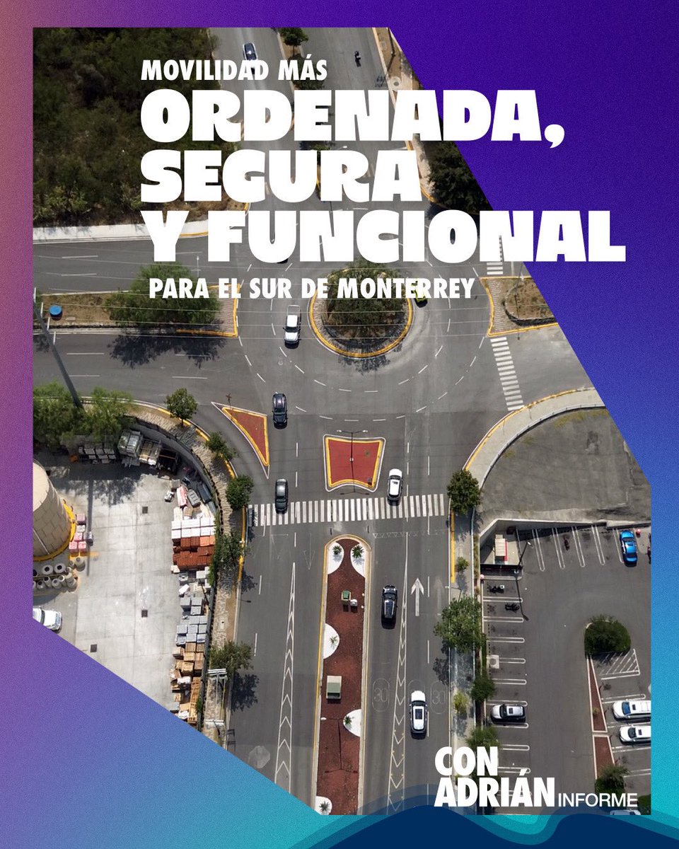 AdrianDeLaGarza's tweet photo. Seguimos conectando Monterrey y resolviendo los retos de movilidad donde más se necesita.

Con el Circuito Nacional, avanzamos hacia una movilidad más ordenada y funcional para el sur de la ciudad.

Juntos resolvemos y vamos por más.

#ConAdriánJuntosResolvemos https://t.co/FNxBgJHcBO