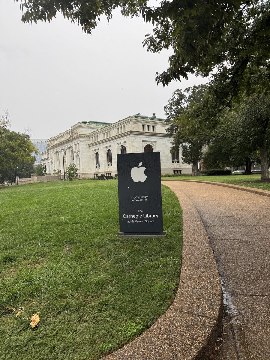 LindaSherman's tweet photo. @Scobleizer Got my 18 Pro yesterday at this very cool Apple Store in DC. Beautiful Carnegie Library takeover. Here for the #AgeTechCollab from AARP Summit in DC. Also shot in the rain. https://t.co/cbuc0w94Dd