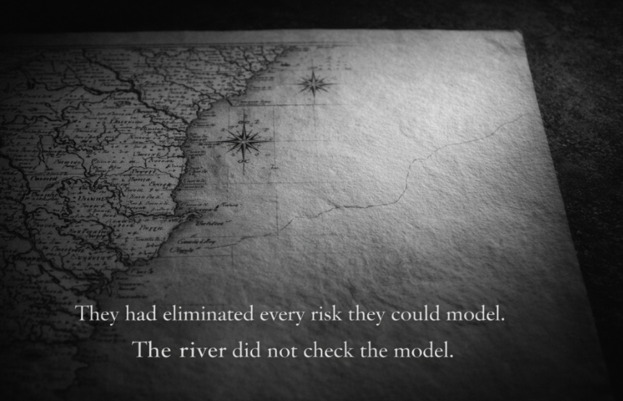 RichB118's tweet photo. THE RIVER THAT WAS NOT ON THE MAP

Mortgage risk was sliced, rated and sold.

But repackaging cash flows did not create new households able to repay their loans.

https://t.co/Wh8sTTR1Lj

#Risk #Markets #FinancialCrisis #TrendFollowing