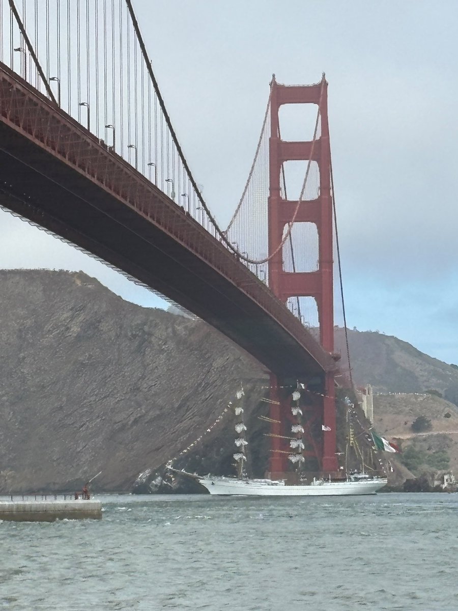ConsulmexSFO's tweet photo. El Cónsul General @MarcoAMena agradeció a la tripulación del Buque Escuela Cuauhtémoc por su visita a San Francisco, que permitió a más de 43,300 visitantes conocer de cerca al Embajador y Caballero de los Mares.

¡Gracias a la comunidad mexicana por acompañarnos en su despedida! https://t.co/QCnCFROR7G