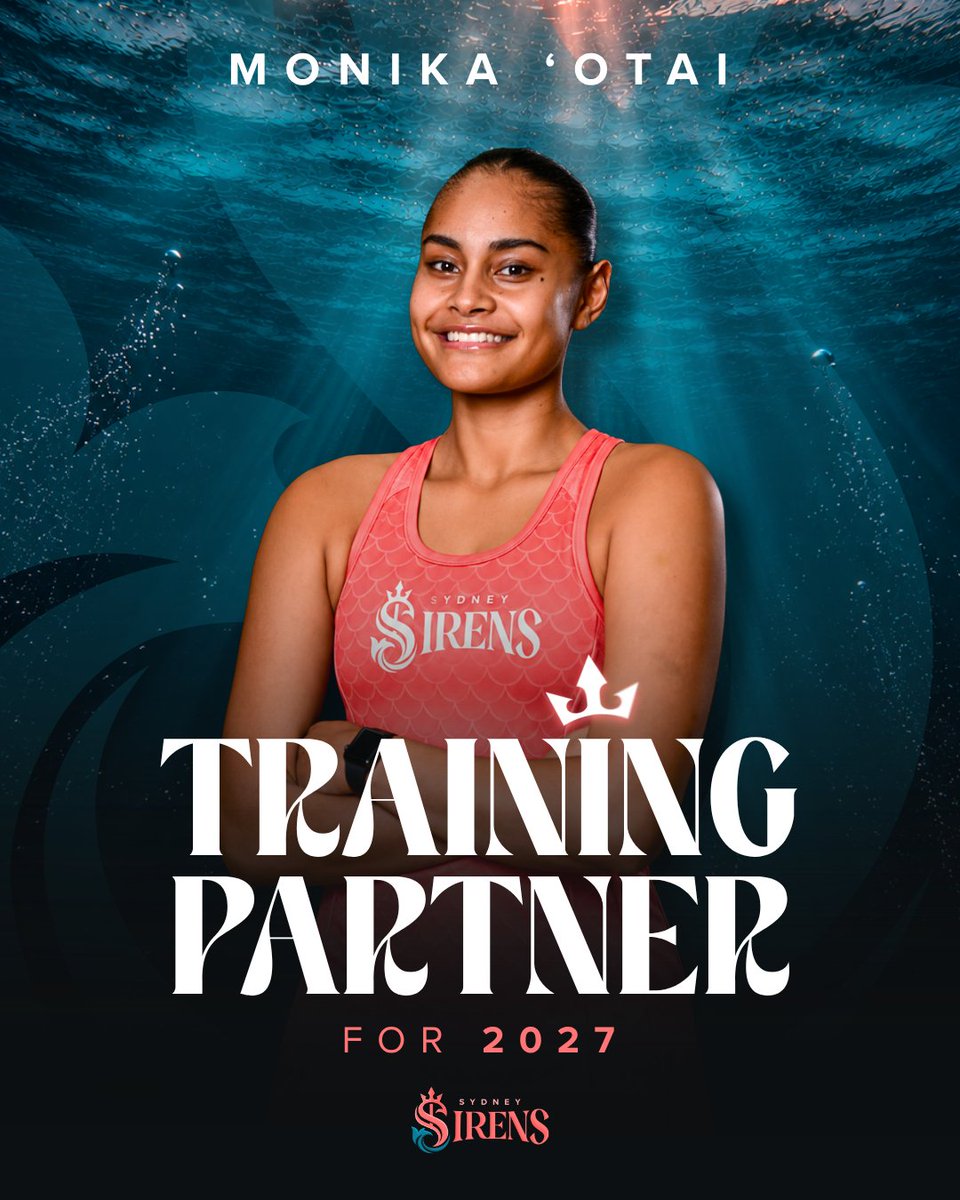 SydneySirensNet's tweet photo. More Mon? Absolutely 🧜‍♀️

Monika 'Otai has re-signed as a Training Partner for 2027!

📰 https://t.co/RDy8PuN5h2 https://t.co/tZHZhe5lh5