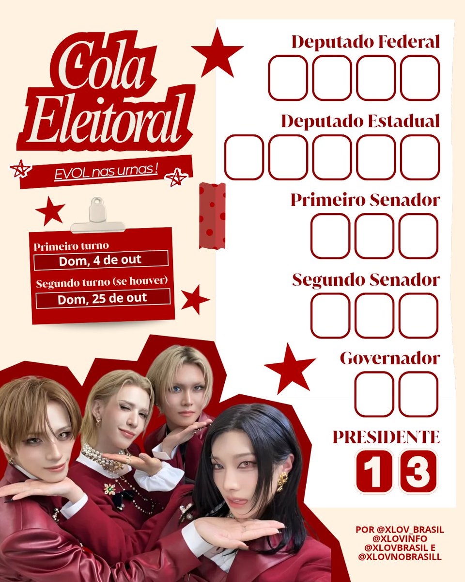 XLOVnoBrasil's tweet photo. ⭐️FANDOMS COM LULA!

Em defesa do Brasil, da democracia e de um futuro com mais justiça social, as fanbases do XLOV se unem para declarar seu apoio ao presidente Lula.

EVOL, vai votar? Então salva nossa colinha pra não esquecer nada no dia! ❤️

— @xlovinfo @XLOVBRASIL https://t.co/33TVTQf5Ja