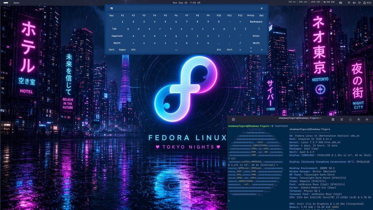 Ishyone's tweet photo. @allisx86 Yes can do it. 
sudo dnf install -y 
  sassc gtk-murrine-engine unzip curl wget 
  gnome-tweaks gnome-shell-extensions
https://t.co/Nmz5OskRKA
https://t.co/e5GHwyx7IP https://t.co/XqL8OjLHBs