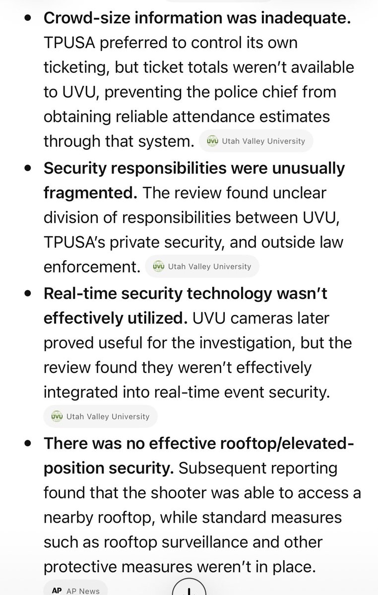 thetornpatriot's tweet photo. Bro, just ask ChatGPT about all the suspicious things about the #CharlieKirk #assassination

Many of the elements of a conspiracy have been met. Combine that with how after the explosion went off it seemed like people knew it was going to happen https://t.co/Fe0fVgbXQz