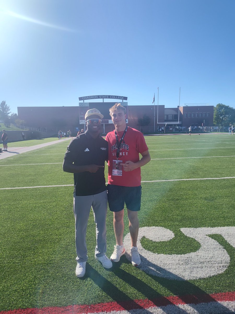 KyleJaggers10's tweet photo. After a great game day visit and conversation with @CoachSasse I am blessed to receive an offer to play for @CSCFootball . Go Eagles! 🦅🦅 https://t.co/3fjefKPBzA