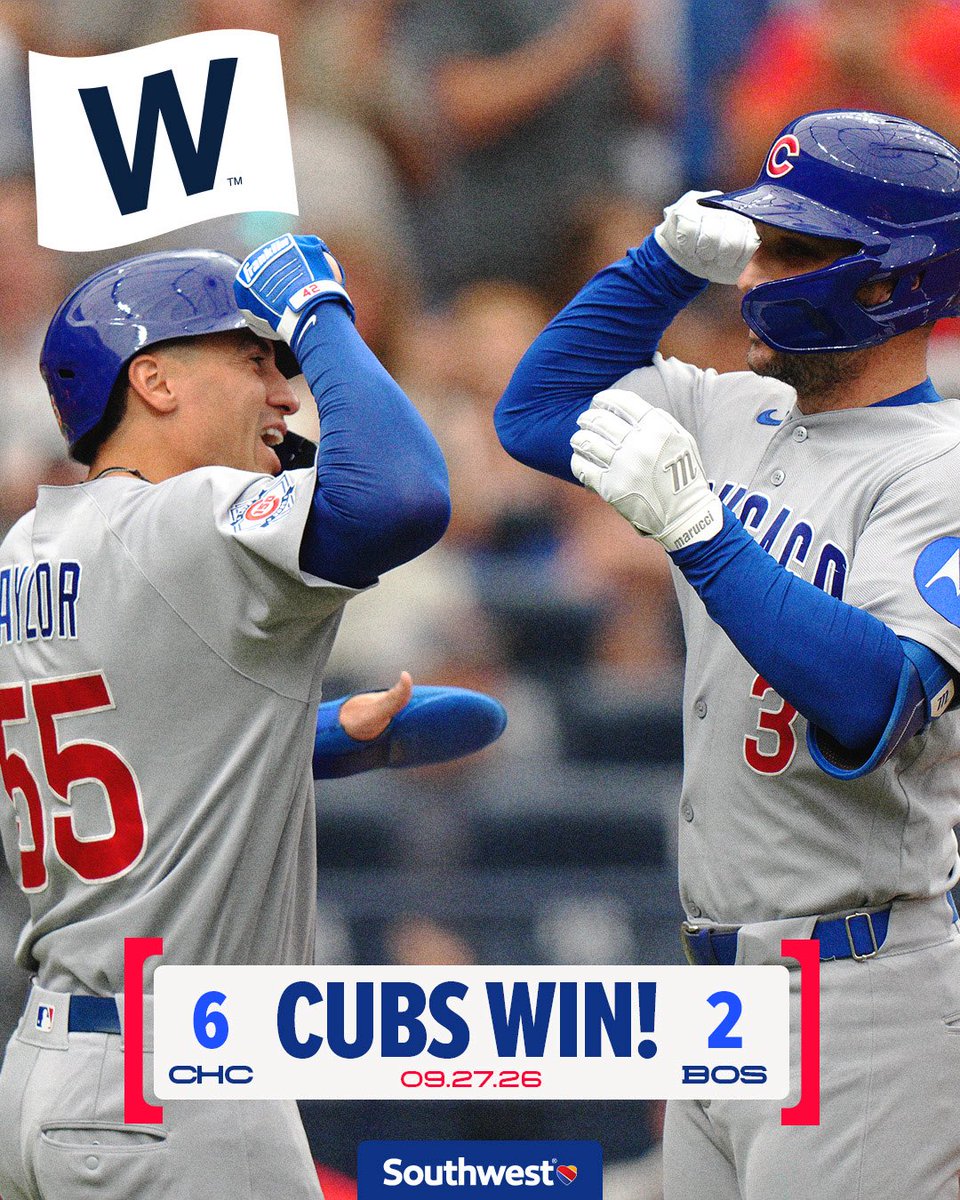 Cubs's tweet photo. finishing 162 with a W. https://t.co/bm7qpTKIE8