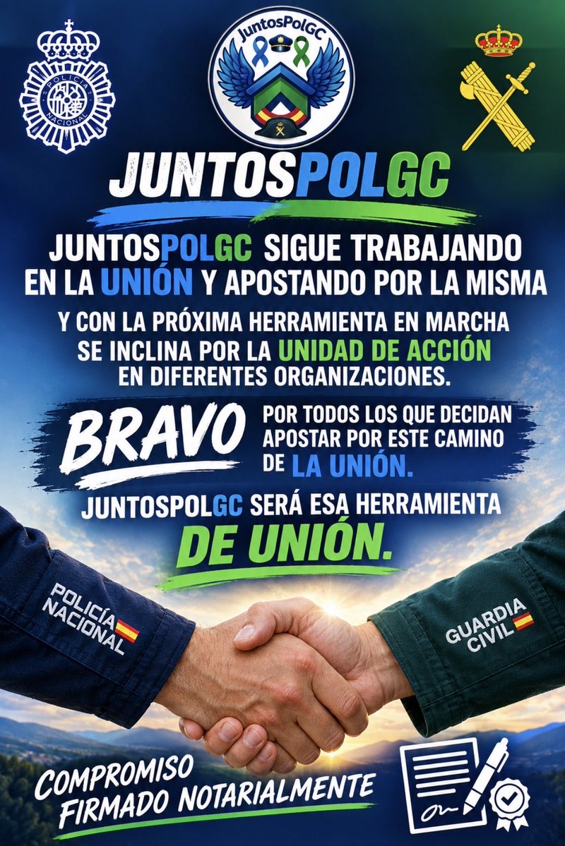 JuntosPolGc's tweet photo. 🆘🆘 Todos juntos y en unidad de acción, y compromiso de nuestras reivindicaciones firmado notarialmente🆘🆘 https://t.co/Vmpnu6pbr1