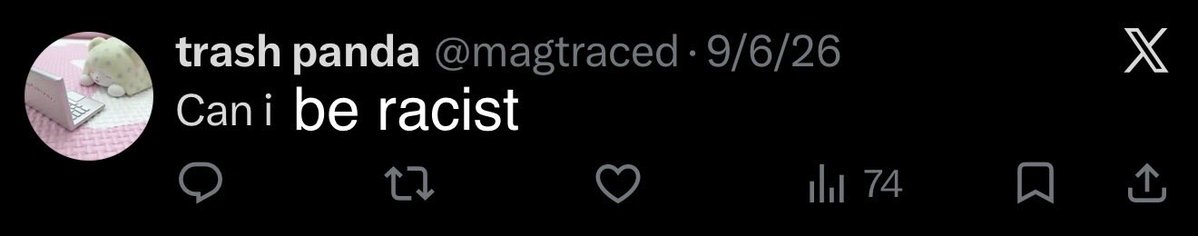 rapingjoke's tweet photo. first evidence: racist https://t.co/9fFep3bODf