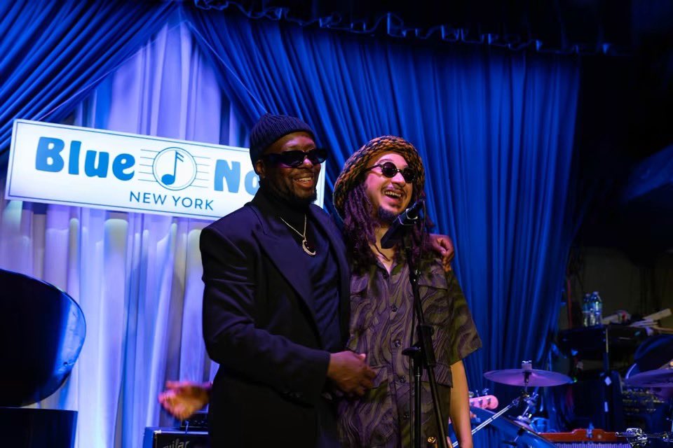 wyclef's tweet photo. If these walls could talk, they’d tell the story of jazz. @BlueNoteNYC 

With Q Theory, I wanted the visuals to carry that history too. Creating something new in a room where so much has happened, bringing the history together and taking the sound forward.

#QuantumLeap #QTheory #vol2