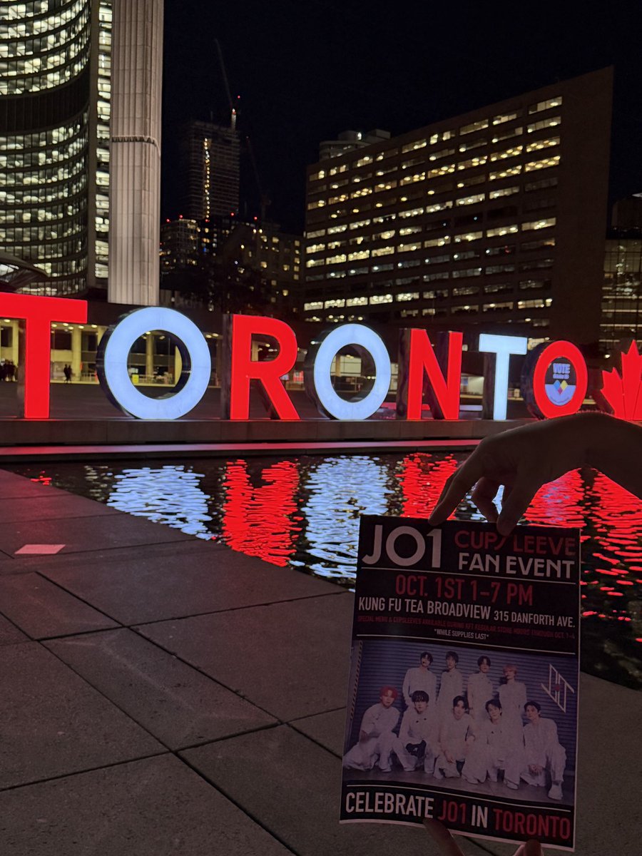 hleota_robin's tweet photo. Less than 6 more days until JO1 are in Toronto and only 5 more days until our cupsleeve event! 
Posters are up all around Toronto! 

I wonder if any Jams would be able to find them!

#J01 #J01_in_NorthAmerica #J01_Animal #ジェイオーワン https://t.co/BEVzMG8lPU