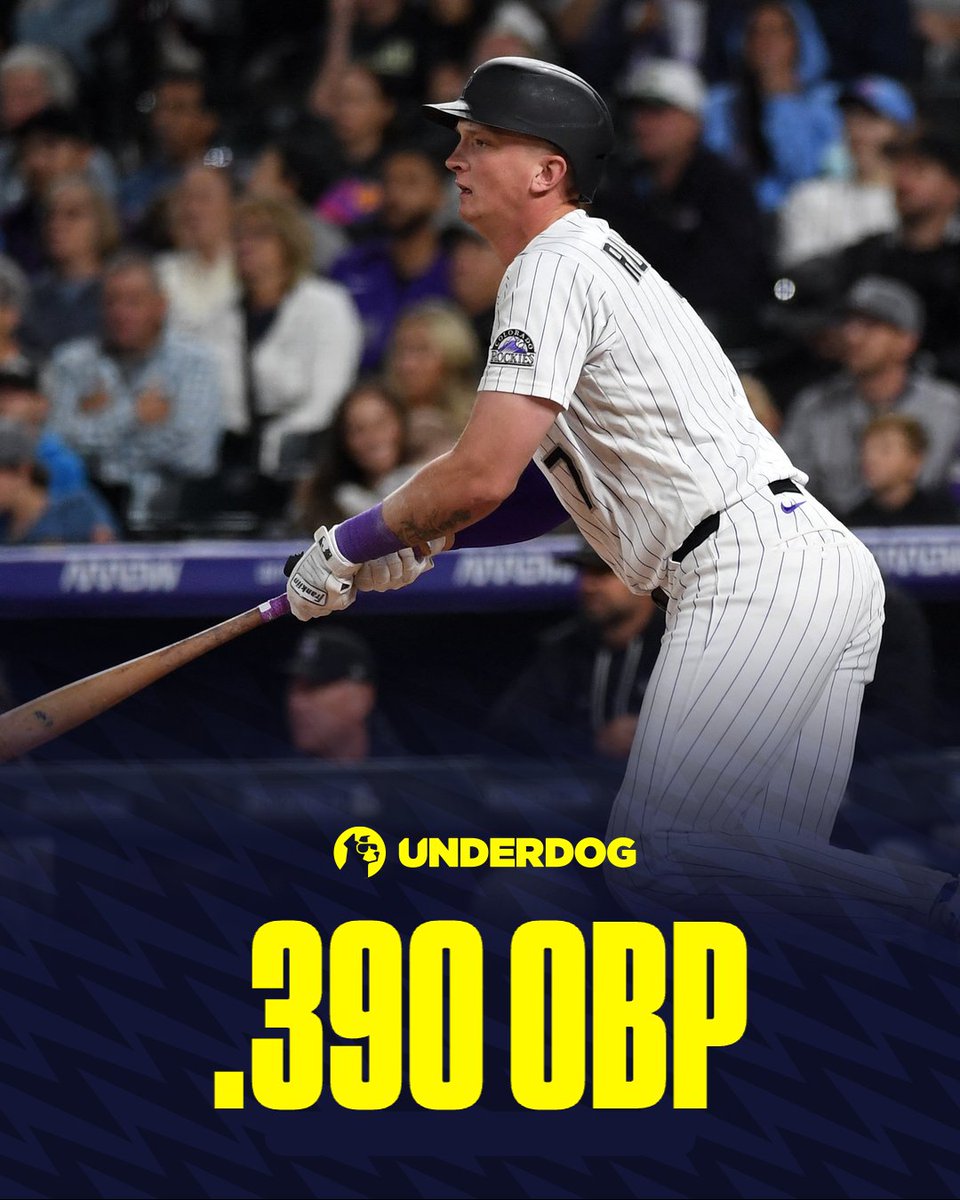 UnderdogMLB's tweet photo. TJ Rumfield is the first rookie to lead his league in OBP in 100 years. https://t.co/8X6XOXTw9s