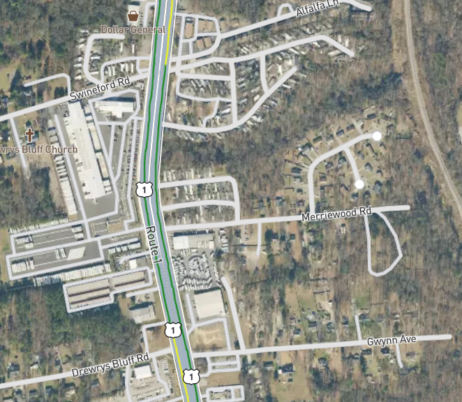 VaDOTRVA's tweet photo. Beginning on Sept. 28 through October, the right lane will be closed on Route 1 between Marriewood and Swineford roads in Chesterfield County. Motorists should seek alternate routes to avoid delays. https://t.co/Q5b4fZvA07