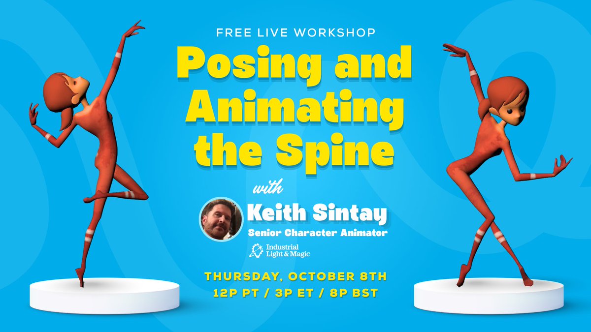 AnimationMentor's tweet photo. The spine is where a pose comes alive.✨

ILM animator and #AMmentor Keith Sintay shows how in this free live animation workshop.

Register now to join us: https://t.co/549KfTrk9Z

#animationtips #learnanimation #animationstudy https://t.co/lZ90M33feZ