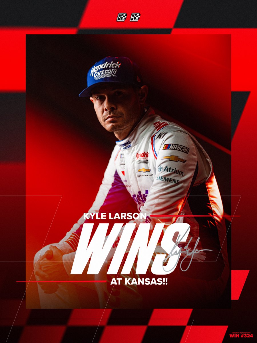 TeamHendrick's tweet photo. An absolute masterclass.

@KyleLarsonRacin wins again at Kansas! https://t.co/UmcLyzsspd