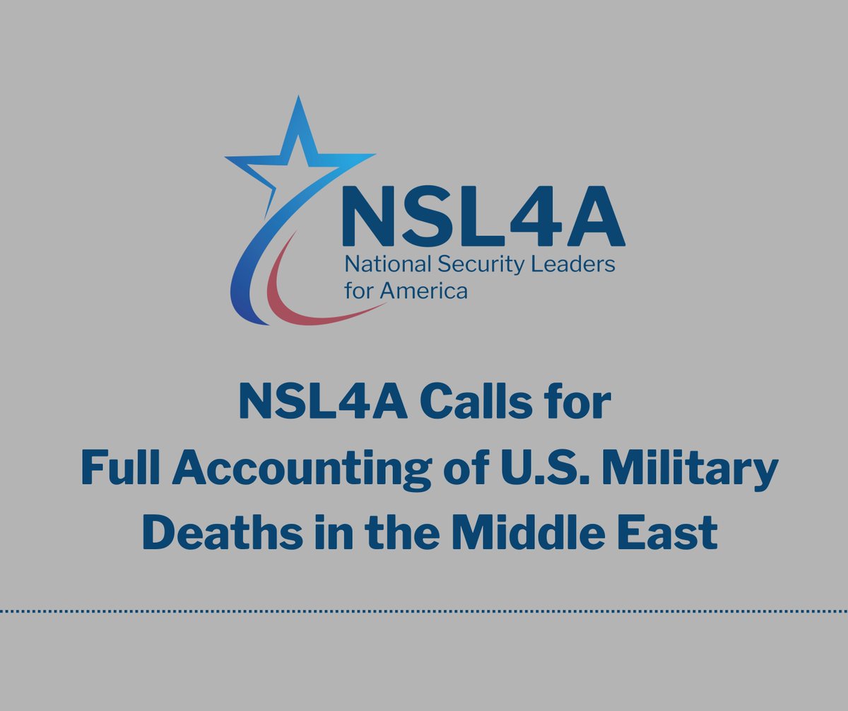 NSLforAmerica's tweet photo. Every U.S. service member killed, wounded, or injured in military operations must be fully and accurately accounted for.

NSL4A is calling on the Pentagon to provide a full public accounting of U.S. military casualties related to the war with Iran, reconcile discrepancies in its records, and publish accurate and timely casualty totals.

Read our full statement: https://t.co/s8O9Gar4Vl

#MilitaryFamilies #Pentagon #NationalSecurity