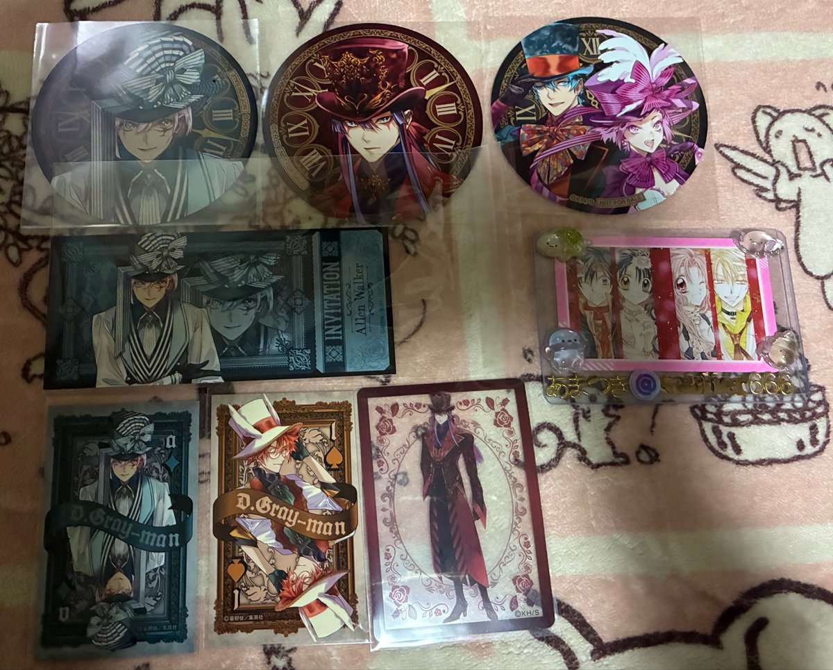 sablier666's tweet photo. 交換 D.Gray-man Dグレ カフェ クリアカード

譲 アレン 神田 ラビ ティキ＆ロード
求 コースター→同異種 ティキ2 同種 ロード1
特典→ロード
クリカ→ティキ(引き)
フォトカ→画像👑決まり次第💕

大阪手渡しのみ
グッズ最優先求め
コースターはティキ＆ロード↔ロードでの交換
特典は👑含む交換 https://t.co/7RD0xF5bXf