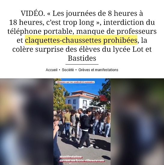 Outofnone1's tweet photo. La colère surprise des élèves du lycée Lot et Bastides à Villeneuve-sur-Lot (Lot-et-Garonne)... 😂 https://t.co/68N8xqClrI https://t.co/csPV8TsXnU