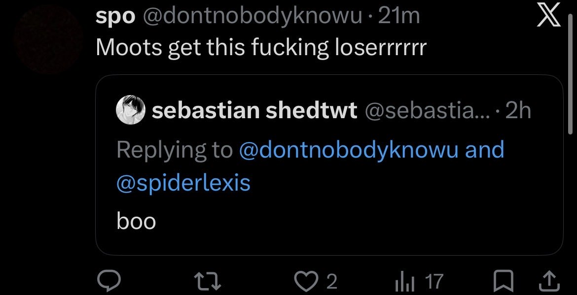 dontnobodyknowu's tweet photo. Ik spiderlexis didn't priv ur acc when i sent my crazy ass moots after u https://t.co/S2stVo8CFA