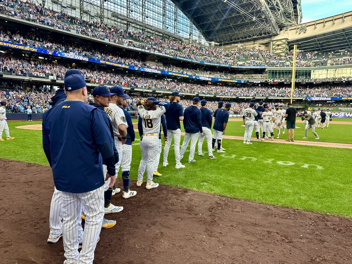 SophiaMinnaert's tweet photo. 103 wins! 

Thank you to the 2026 Crew for an unforgettable season! 💙💛 https://t.co/7QzP92uC1r
