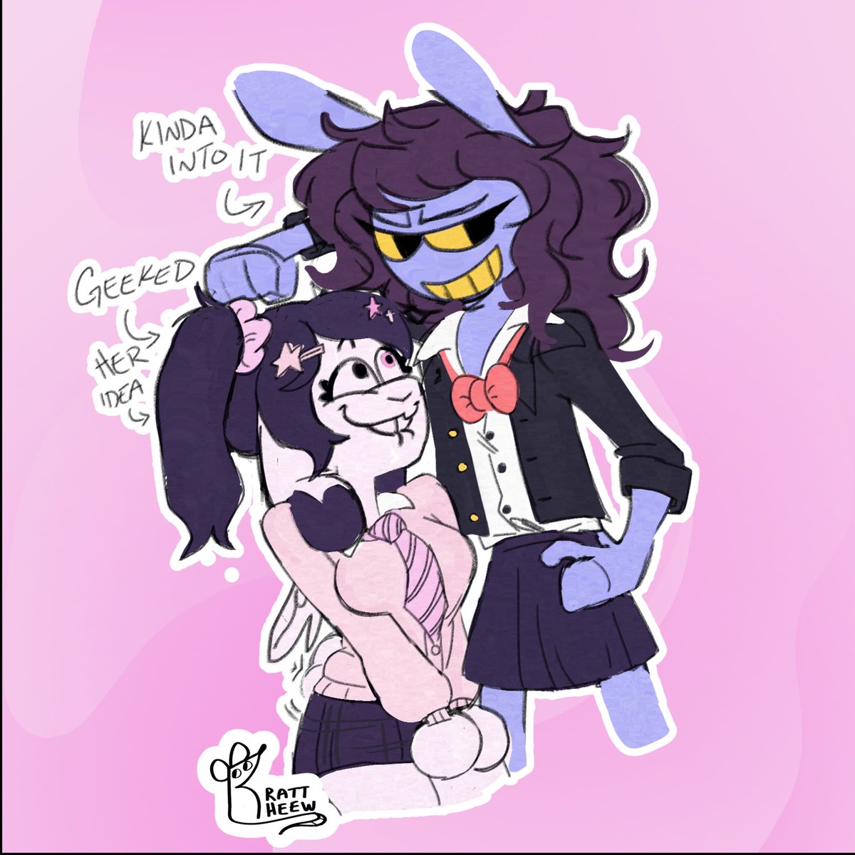 rrattheew's tweet photo. a commision for @kittycathorror !! had a blast drawing these two FUCKING LOVE THESE BABIES!!,

#tadc #tadcoc #tadcjax #theamazingdigitcalcircus #commission https://t.co/Hejd4LO6PQ