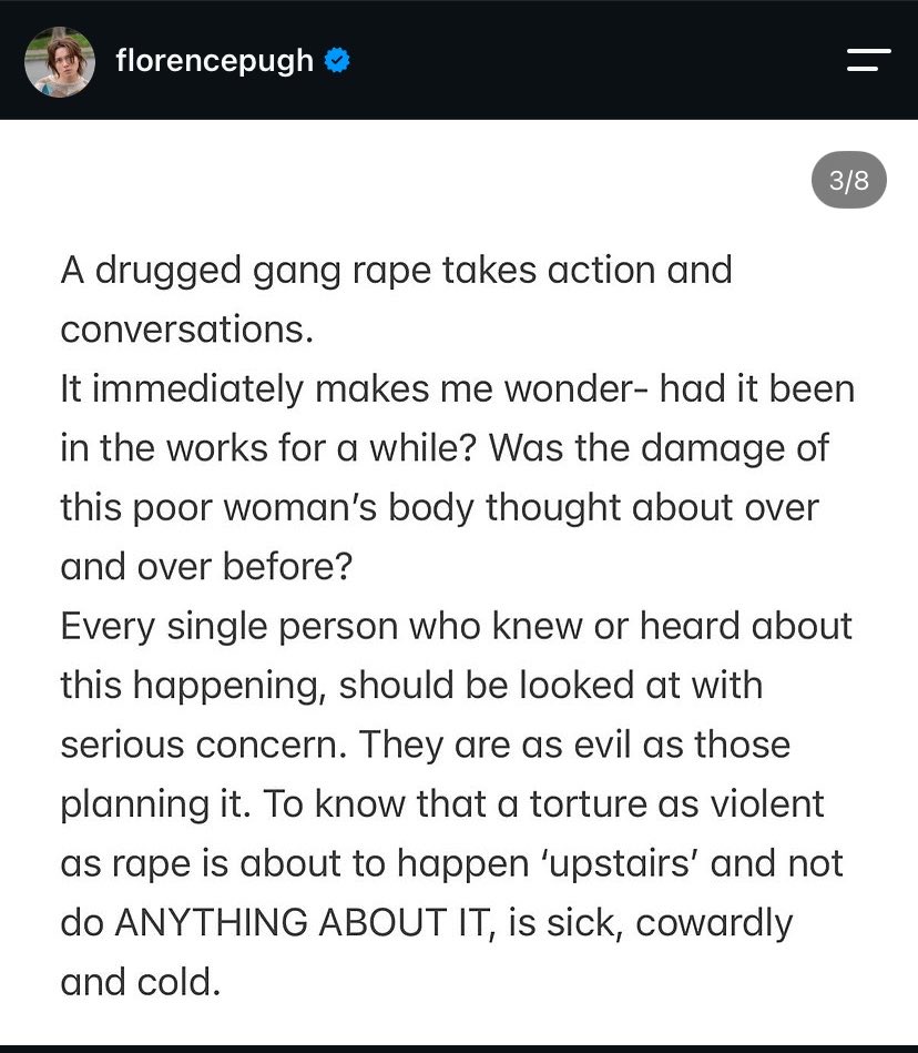 lvijeo's tweet photo. i can’t believe we live in the world where the women have to go through this disgusting thing, i can’t believe that no one protects women , it happened in 2024 and these disgusting creatures still go to the school? thank you florence pugh for using her platform https://t.co/aZ7jZ89Gzl