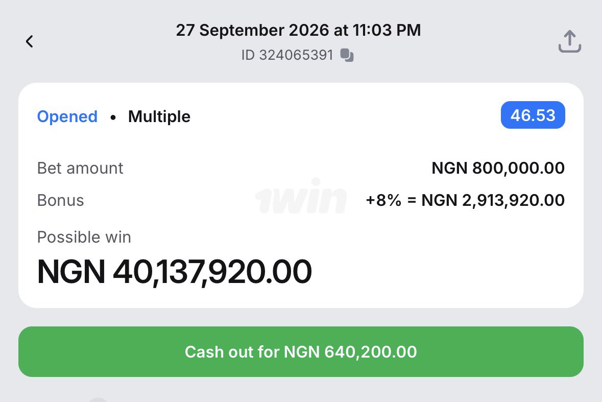 Jaypunt01__'s tweet photo. 1Win CODE = A2DWjG65

46 odds🔥

Register on 1Win here : https://t.co/FGKreoc5X6

PROMO CODE: Jaypunt

Use my promo code for 500% bonus on your first 4 deposits https://t.co/zzGJOwVWlq