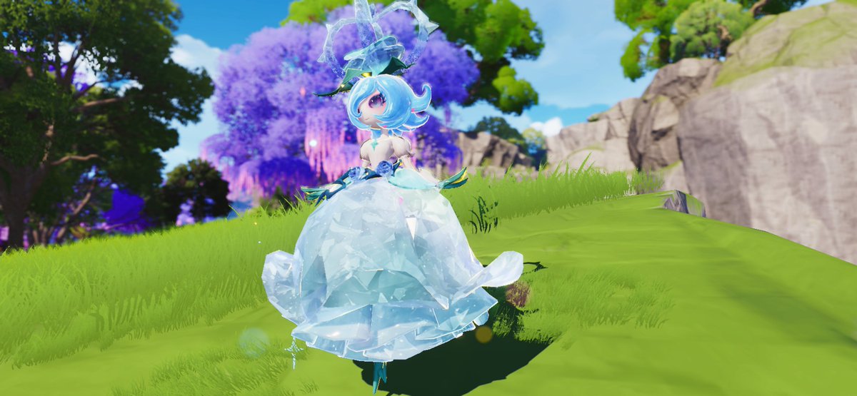 umi_e_oritore's tweet photo. 虹色メリーメリーはバラの塔の林で出現しました！
シャイニーポッドで捕まえたらまるで氷のような水色の虹色メリーメリーに変化✨美しい😍

 #アニモ https://t.co/nI7daSVXiB