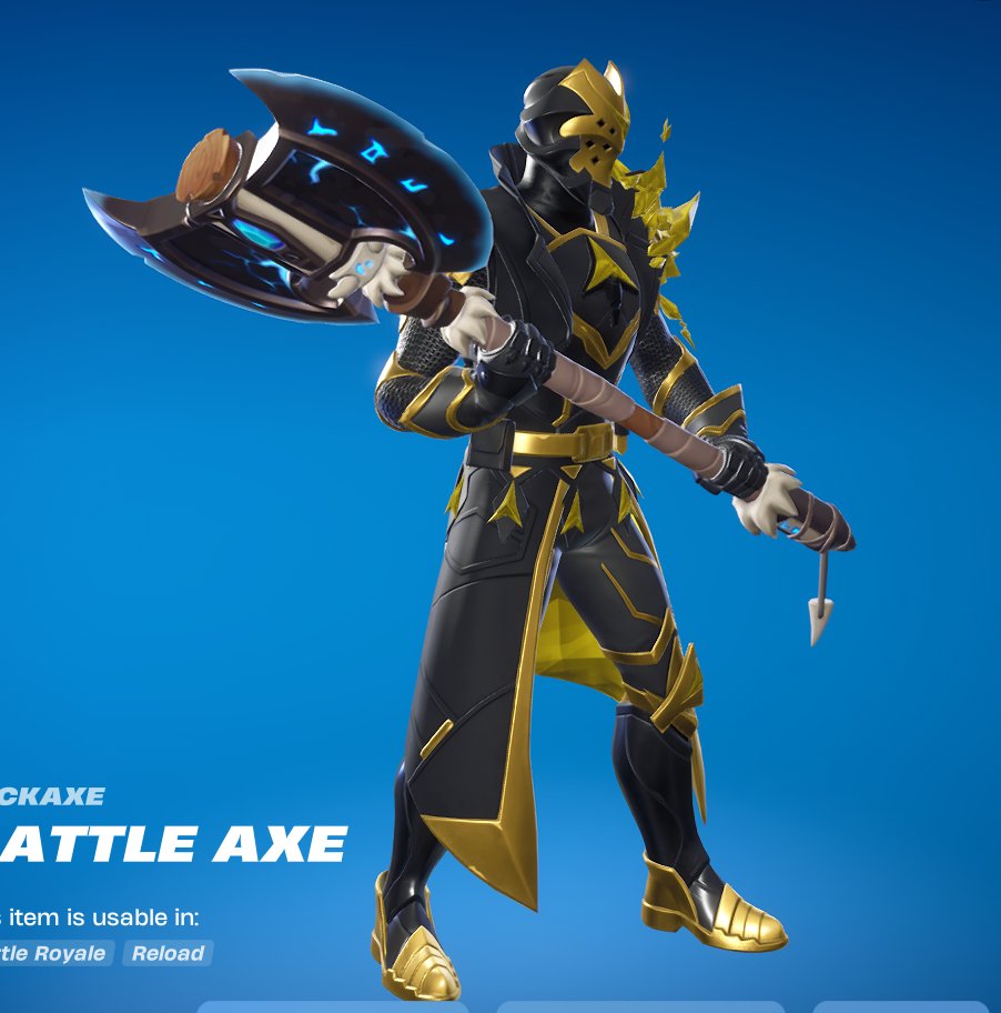 Krysos_22's tweet photo. if only this pickaxe had gold on it instead of blue... https://t.co/zzNV6tFaxw