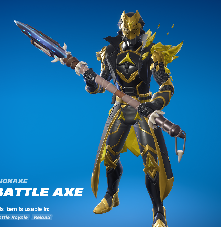 Krysos_22's tweet photo. if only this pickaxe had gold on it instead of blue... https://t.co/zzNV6tFaxw