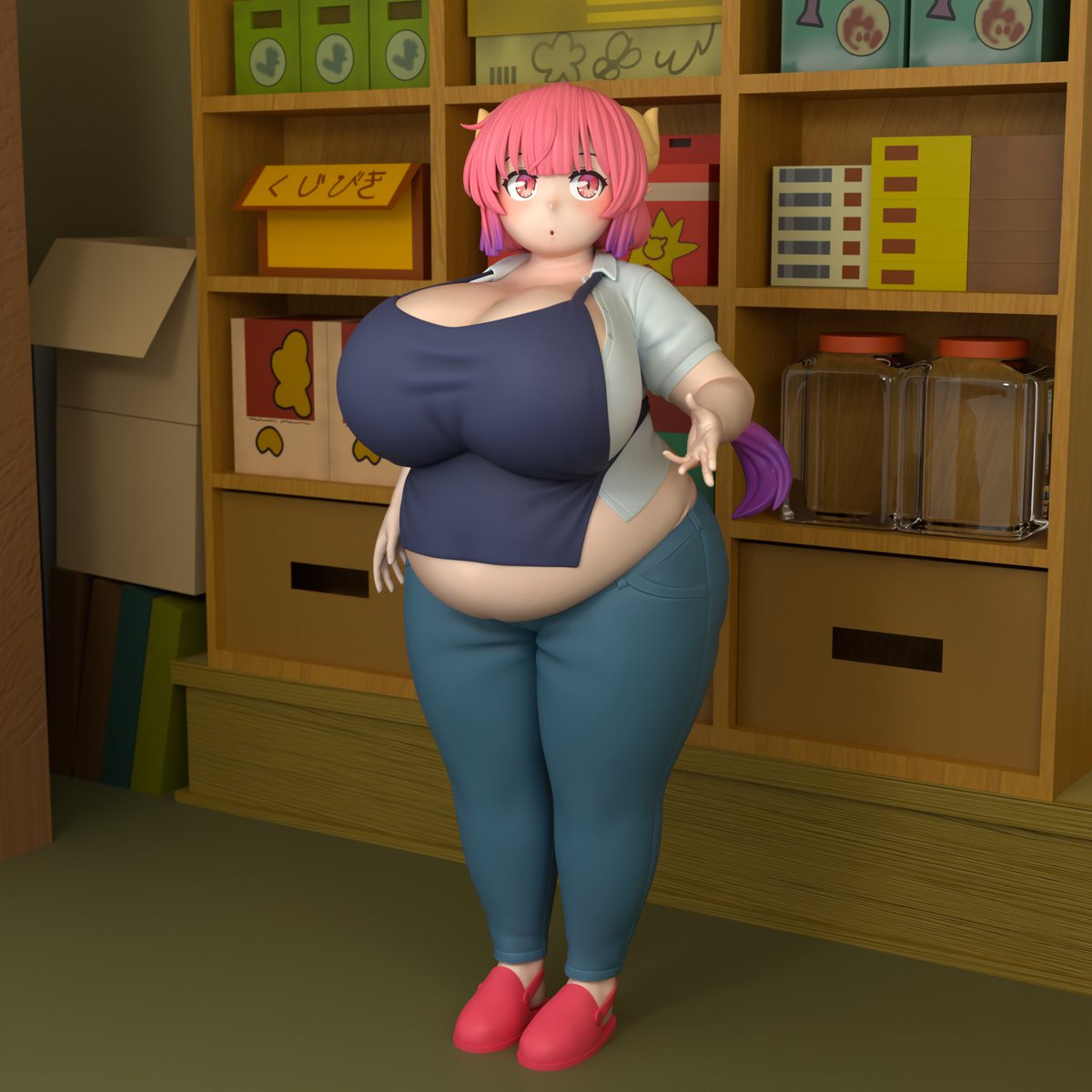 AntTron377's tweet photo. Some standard version first🐲
Plump Ilulu in 3d from Miss Kobayashi's Dragon Maid
Original art by @Better_w_salt https://t.co/Z6JxvNSUSM