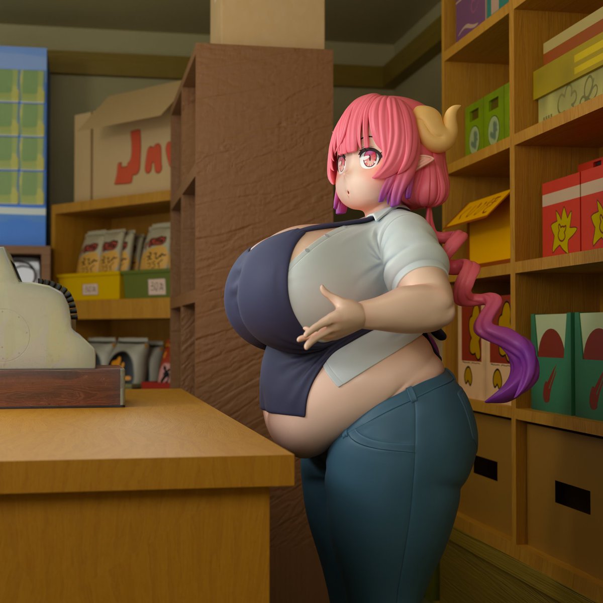 AntTron377's tweet photo. Some standard version first🐲
Plump Ilulu in 3d from Miss Kobayashi's Dragon Maid
Original art by @Better_w_salt https://t.co/Z6JxvNSUSM