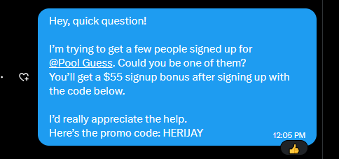 herijay001's tweet photo. 🚨 URGENT — PLEASE READ

My X account was recently compromised, and a message was sent to some of my followers asking them to sign up for @Pool_Guess with a supposed $55 signup bonus using the code HERIJAY.

That message was NOT sent by me. Please do not click any links, sign up, send money, or provide any personal information through it.

I have now recovered my account and am making sure everything is secure again.

⚠️ Also, please be careful of impersonator DMs. If anyone contacts you pretending to be me, especially asking you to click a link, send money, share personal information, or participate in any promotion, please do not engage with them. Verify directly through my official account before taking any action.

I sincerely apologize to everyone who may have received the fraudulent message. Please share this post so nobody falls for it. 🙏🏽