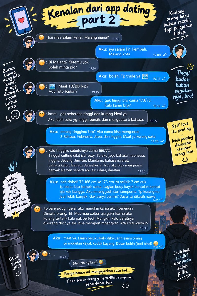 HayDana's tweet photo. Uniknya org di app dating, nganggap dirinya oke. Dgn bangga cerita ke orang2 kalo habis nolak aku🤣. Padahal aku tertarik aja gak blas.  Real "the kitchen is blind" (dapuranmu picek) 🤭
#gaymalang #gaysurabaya #gaybatu  #gaysidoarjo #gayjatim #gayjogja #homomalang #lgbtindonesia https://t.co/T3NzGes9p6