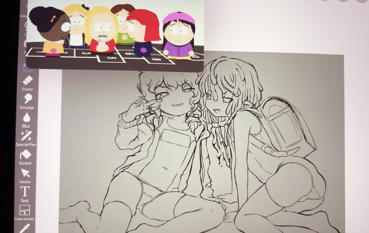 s_kumizu's tweet photo. me and mt wife wip 🍀 https://t.co/RnQxbC6zma