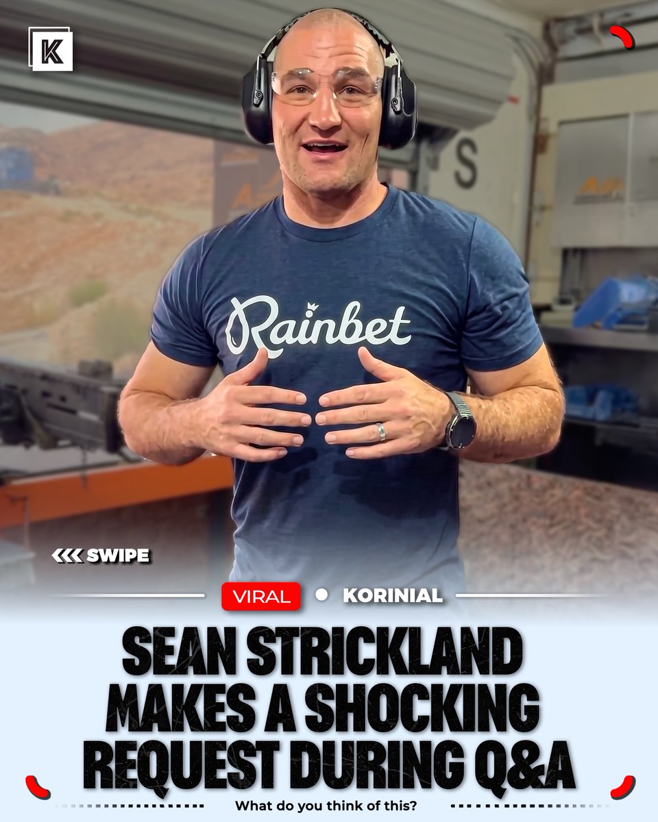 JoettaDell's tweet photo. Sean Strickland stunned fans during a Q&amp;A with a shocking request, proving once again that the UFC star has no filter. What do you think? https://t.co/XZhqyNxWT4
