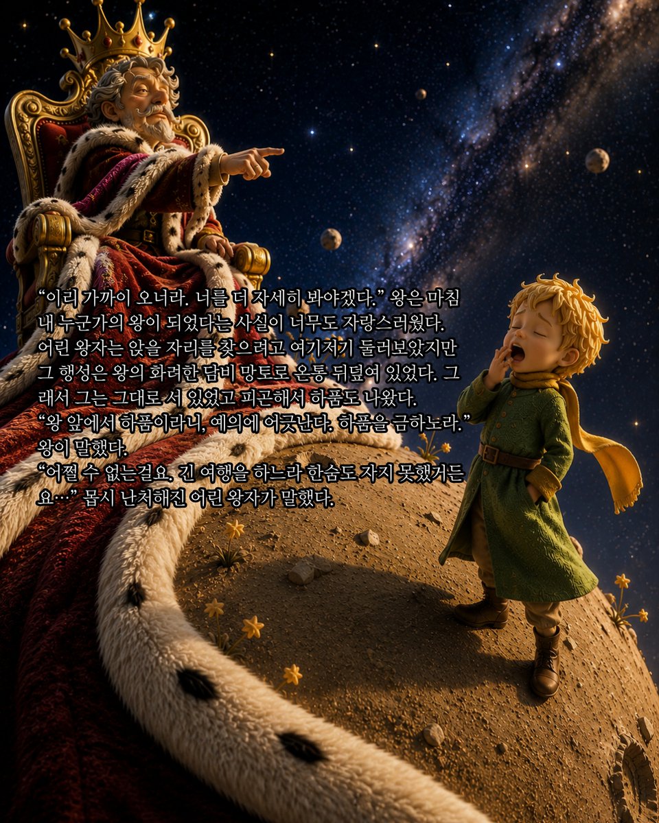 WinstonNedhbj's tweet photo. Come closer, so I can see you better, ” said the king, immensely proud to finally be someone’s king. The Little Prince stood because the planet was covered by the king’s magnificent ermine robe. Tired, he yawned. “You must not yawn before a king. ” https://t.co/QhjAj5Twc2