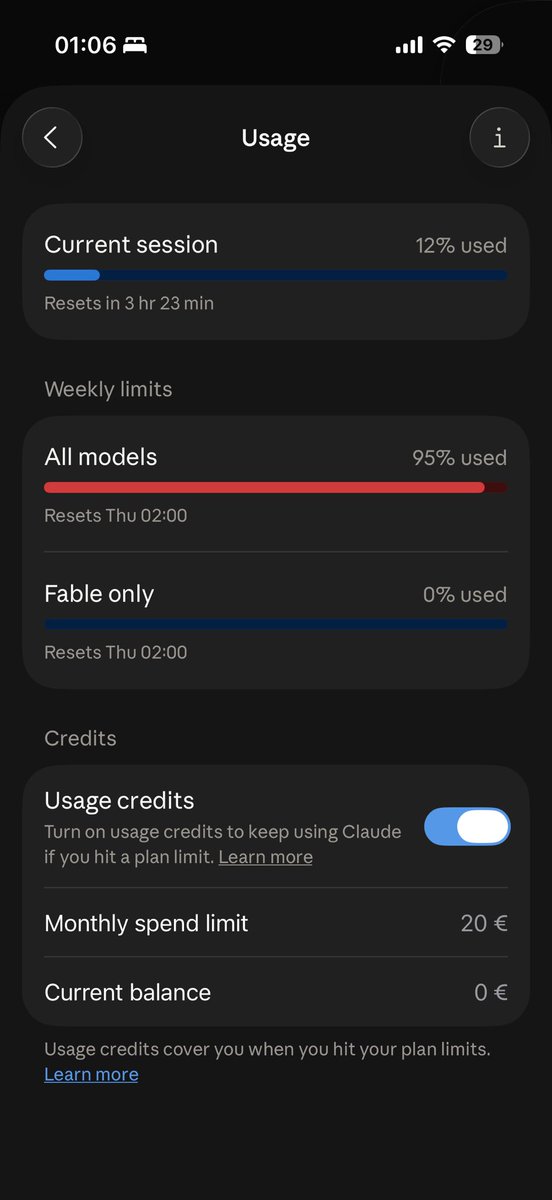 pascaljeff96's tweet photo. Does this mean I have as much usage as someone on the Claude Code @ClaudeDevs basic plan? https://t.co/u05su4i1Zz