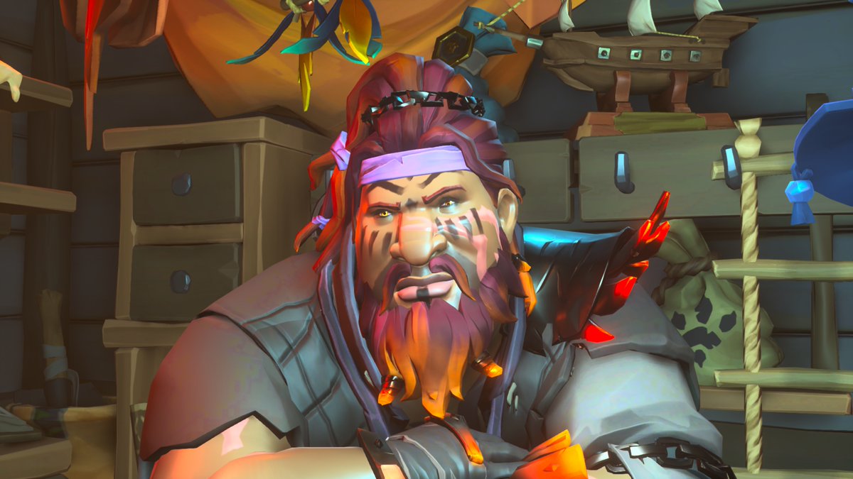 SeaOfTrunkerz's tweet photo. NPC only @SeaOfThieves cosmetics that would be rad if players had access to, these hair color combinations.
And realistically, ALL two color hair combinations should be added for players.
#SeaOfThieves
#StyleOfThieves https://t.co/QkoRnmK3fc