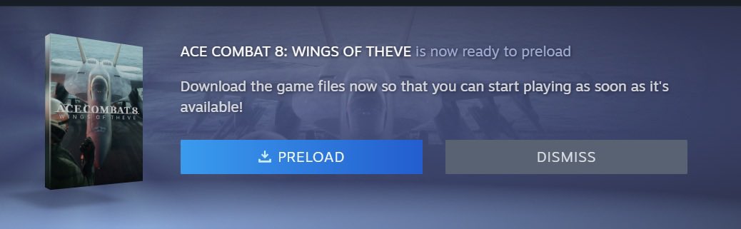 voidcallsreaper's tweet photo. PRELOAD IS NOW ON PC PRELOAD IS NOW ON PC

#ACE8 #ACECOMBAT https://t.co/nLVXHERcch