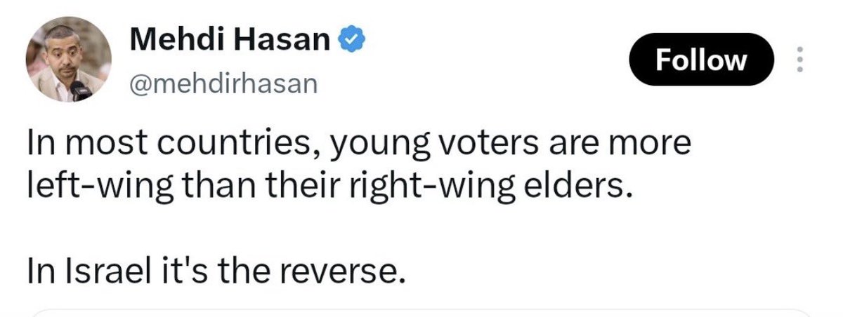 EYakoby's tweet photo. In most countries, young voters did not watch their friends get gunned down at a music festival. https://t.co/4WcbJjB4oV