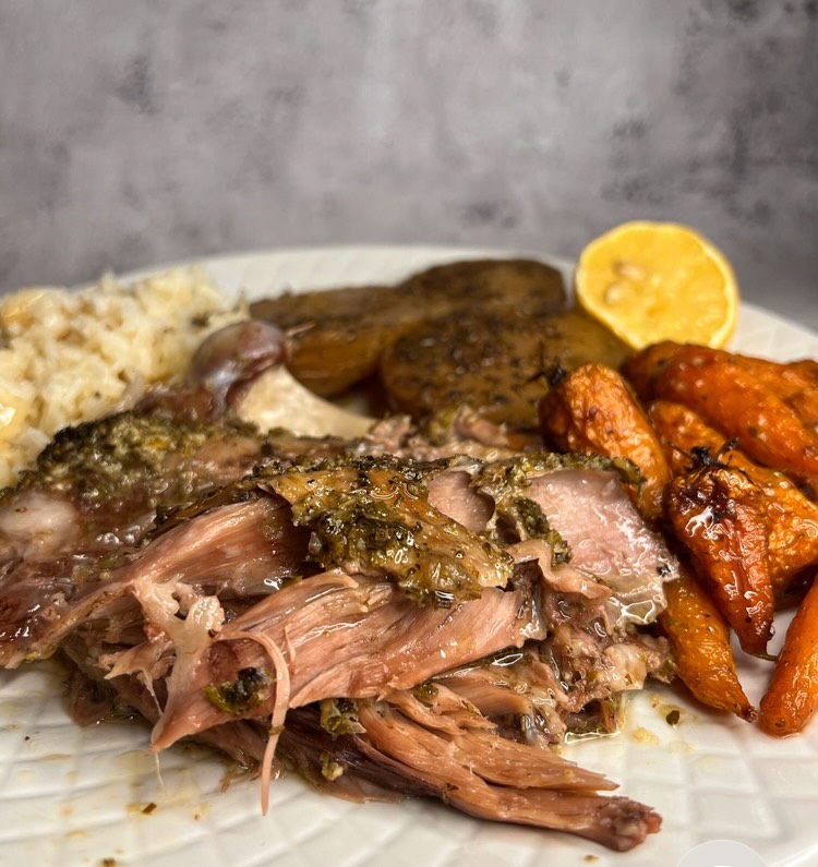 MicheleBurbd's tweet photo. Open your parcel from @kleftikoagogo and enjoy rosemary, garlic, tender lamb and herby potatoes, fresh from the oven. It smells incredible and tastes even better. Order by DM or text 07767226743. https://t.co/1rjbRYGEBM