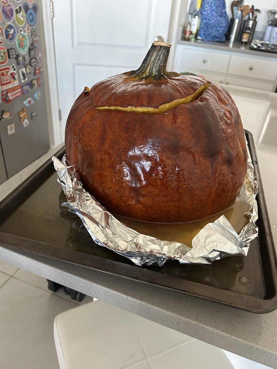 mariaecapo's tweet photo. We made soup in a pumpkin! So good!!! Thanks Reels!!! https://t.co/NZjhzzXu7w