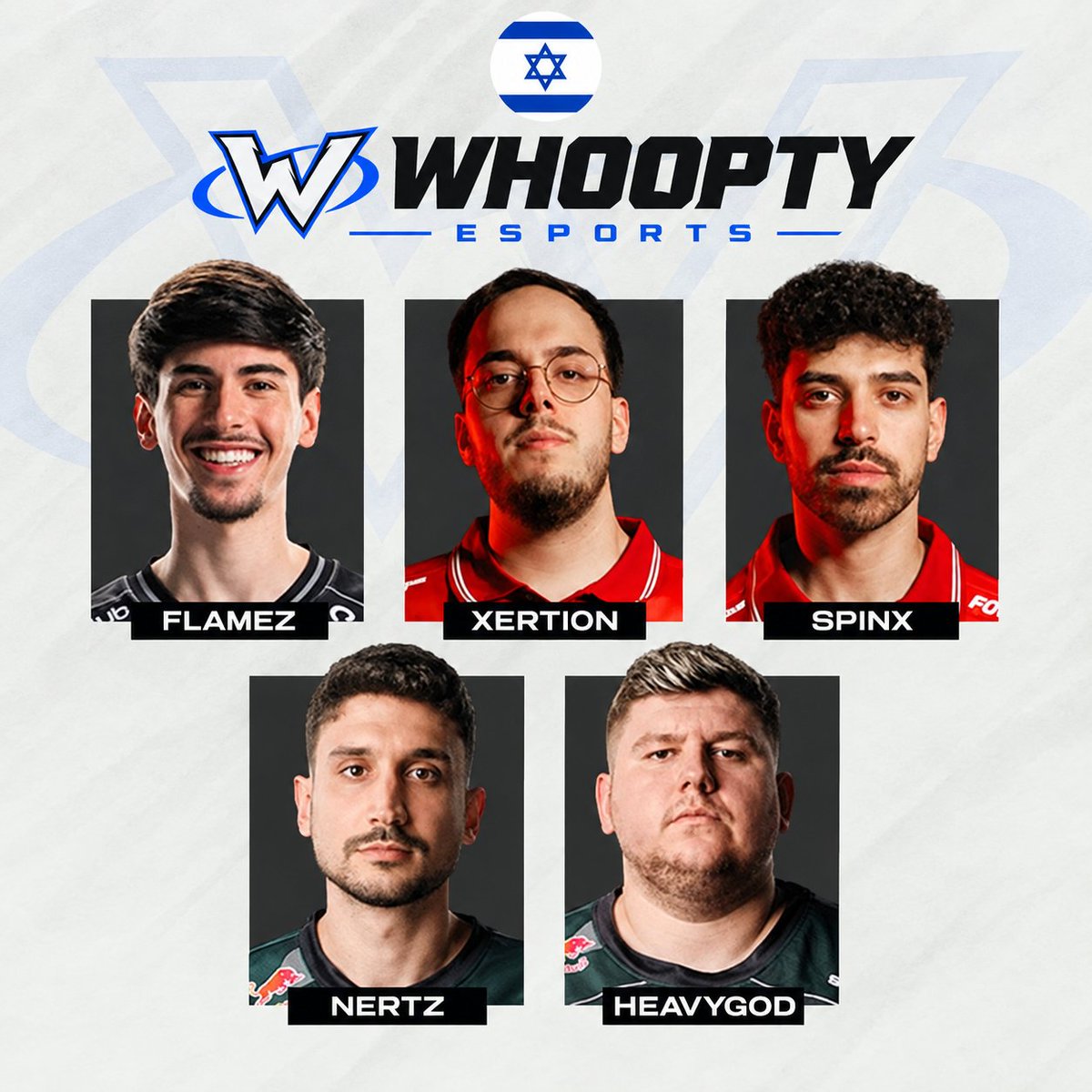 WhooptyEsports's tweet photo. 🚨 BREAKING🚨

@WhooptyEsports is supposedly shopping around for VARIOUS Top 20 players:

🇮🇱 flameZ
🇮🇱 HeavyGod
🇮🇱 xertioN
🇮🇱 Spinx
🇮🇱 Nertz

More info coming soon... 🤫

#HLTV #ESEA #CS2 #ESL #FACEIT https://t.co/JDspy5d3Jg