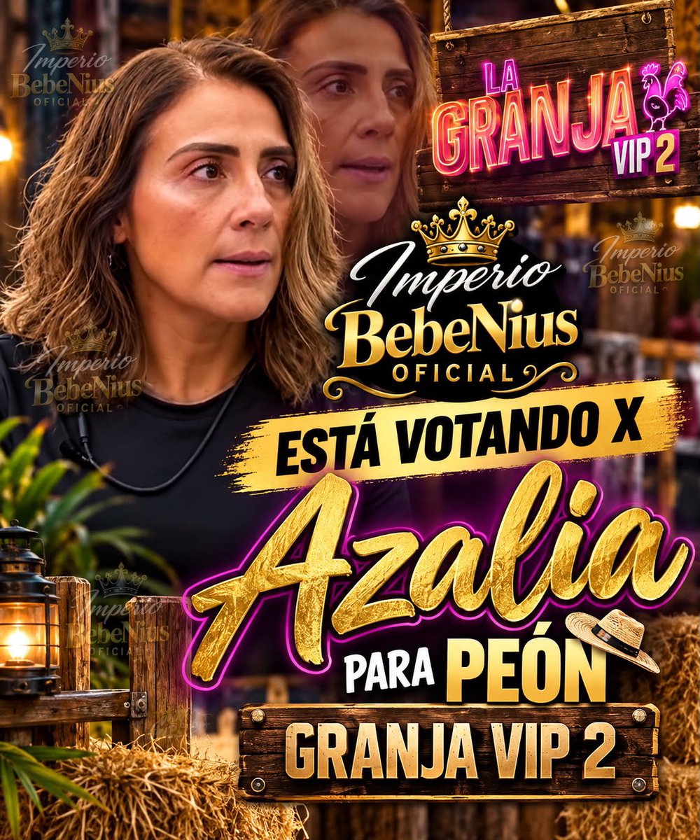 imperiobebenius's tweet photo. 🚨 Atención 🚨 
Hoy votamos para Peón Por Azalia.. #LaGranjaVIPMX https://t.co/Za5JVYL8ZR