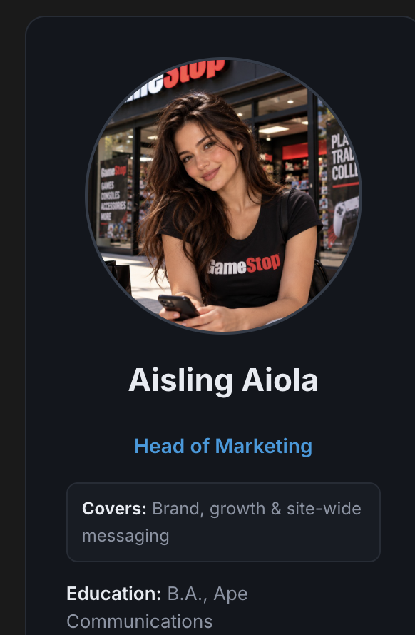 ApesAlphaHQ's tweet photo. Welcome our newest hire at Apes Alpha.
Wish her good luck. https://t.co/oMBJM9mK77
