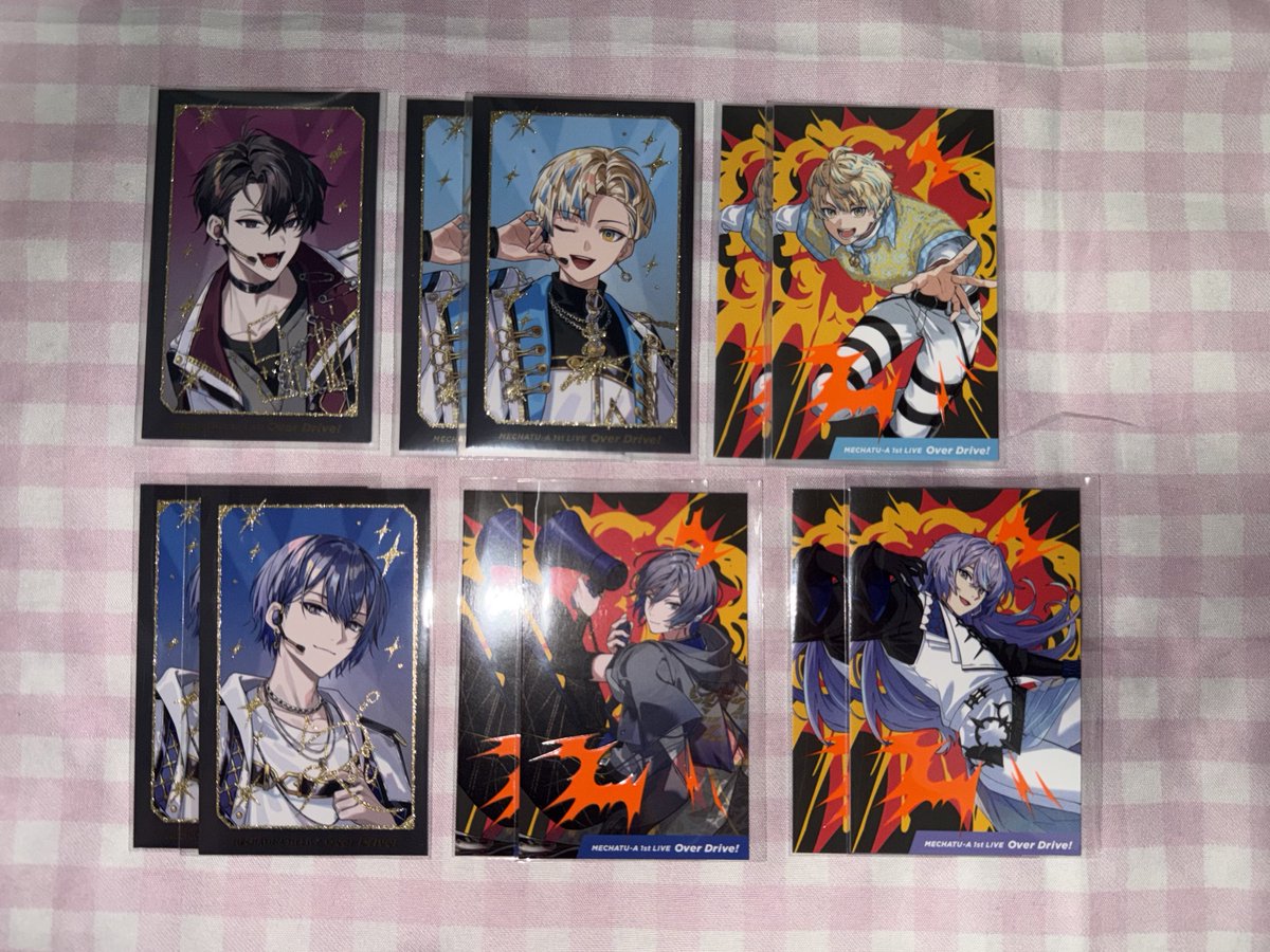 qfyycx_'s tweet photo. 交換 譲渡 買取 にじさんじ MECHATU-A 1st LIVE Over Drive!  ランダムカードチェキ 特典ビジュアルカード

求￤定価(+送料) 🩷

譲￤数字の物

会場にて手渡しor 郵送
上段柄回収でき次第買取優先
なるべく纏めての方優先させて頂きます。 https://t.co/EIZgUfZJNz