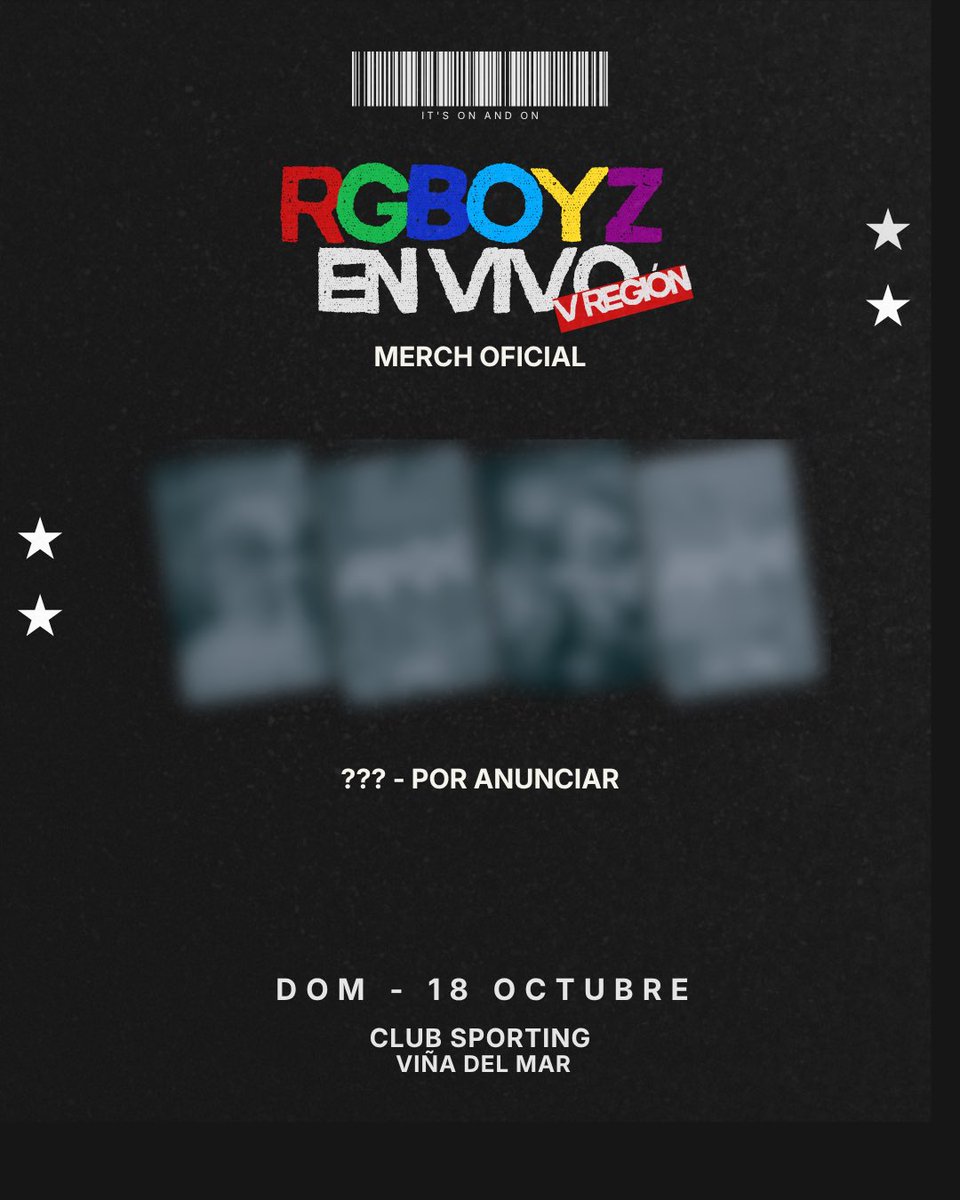 REALLYGOODBOYZ's tweet photo. RGBOYZ EN LA V REGIÓN ⭐️
VAMOS EN CAMINO, NOS VEMOS! 
(merch proximamente disponible en la RGBSHOP) * https://t.co/gXrEWDHLO5